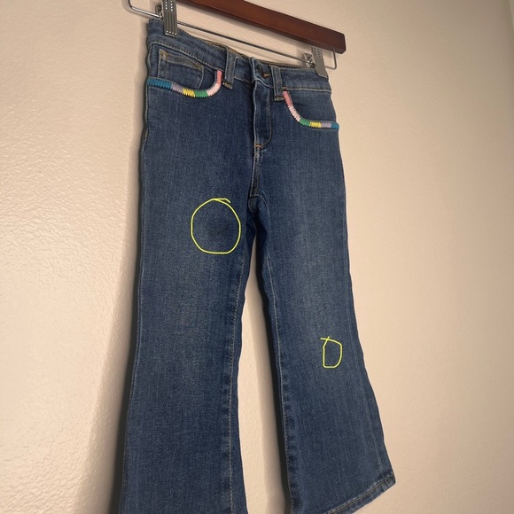 Palm Angels Girls Blue Denim Flared  Jeans 4 #10 - Picture 9 of 9